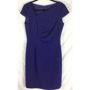 TAHARI Arthur Levine Dress Size 6 Purple Shift